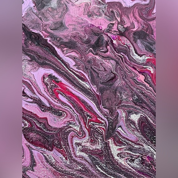 Abstract Pink and Purple Canvas Art - Picture 4 of 5